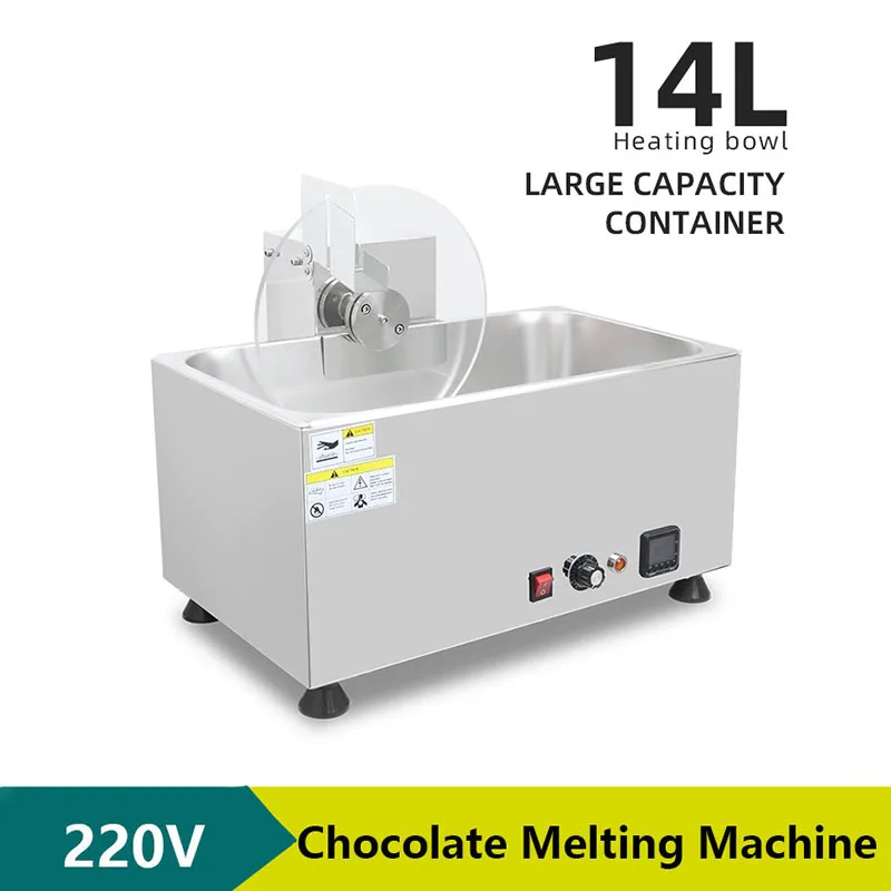 

Electric Chocolate Cheese Melting Machine Heater Commercial Automatic Chocolate Tempering Machine14L High Quality Melter Pot
