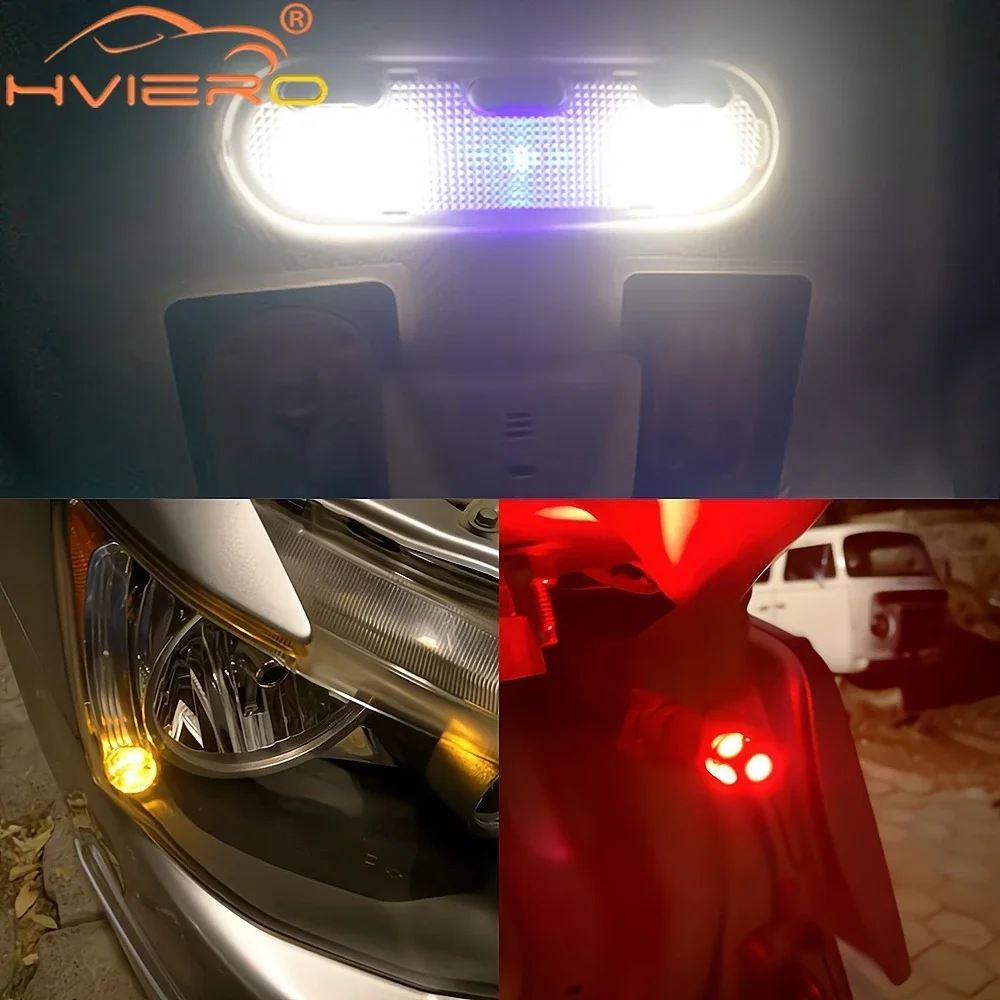 4X T10 Car W5W 5050 5SMD Multiple Colors Auto Turn Signal Wedge Reading Lamp Trunk Bulb Backup Led License Plate Clearance Light