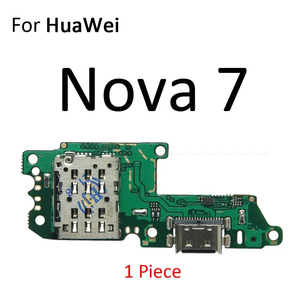 USB Charging Port Dock Plug Connector Charger Board With Mic Microphone Flex Cable For Huawei Nova Lite 3 Plus 8 7 Pro 7i SE 5T