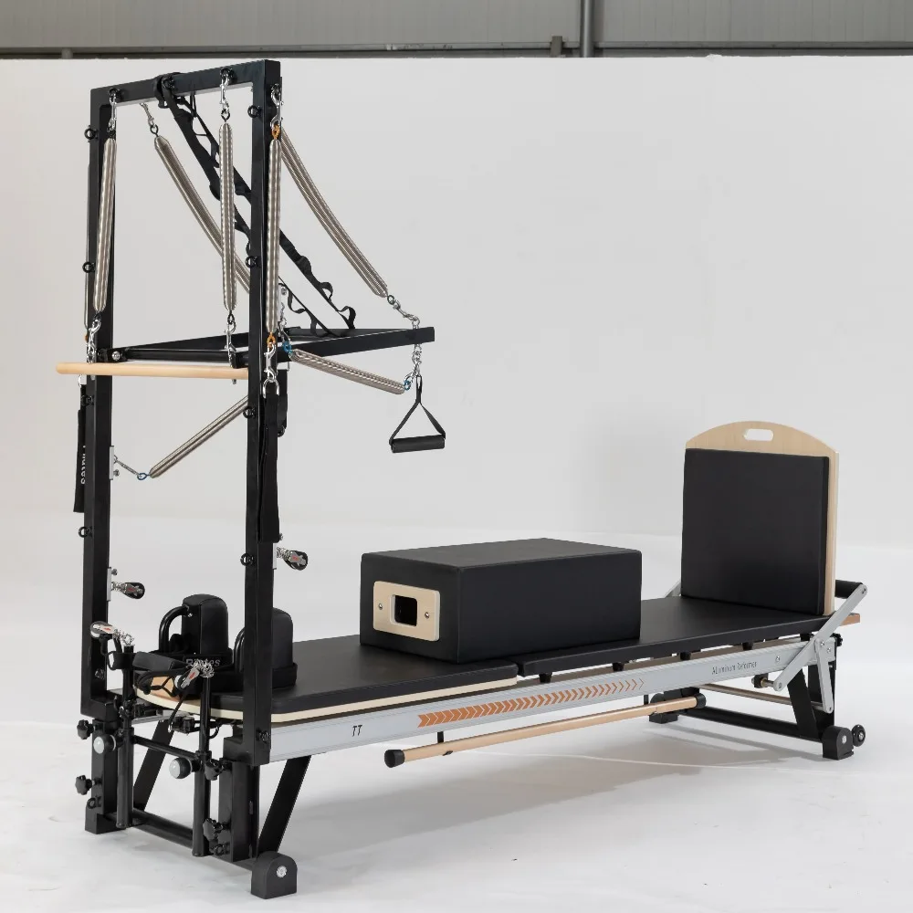 Aluminum Pilates Reformer with Tower Gym Use Equipment Fitness Wellness