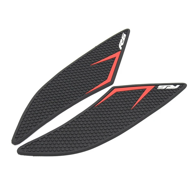 R6 Non-Slip Protector Tank Pad Sticker Gas Knee Lifter Traction Side Decal for YAMAHA YZFR6 YZF R6 2017 2018 2019, Red