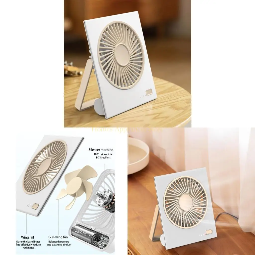 

D0AB Table Fean вентилятор с 4 скоростью вариант перезаряжаемого офисного охлаждения растворы ABS Текстура, подходящая для и