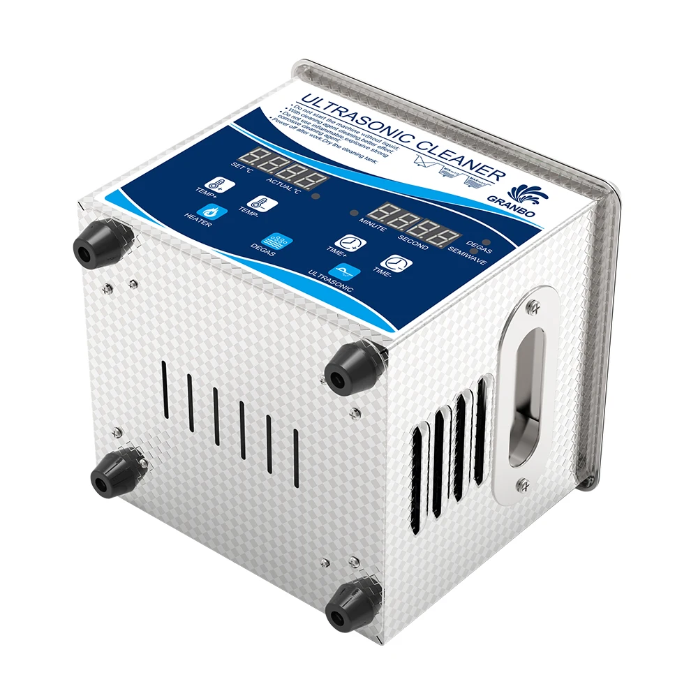Kacamata pembersih ultrasonik 120W 1,3 l, pemanas pengatur waktu Digital, Degas 40KHz Semi gelombang Ultrasound, kacamata cincin Piston peluru Printer