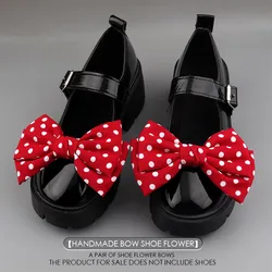 【 Versatile and Detachable 】 Original Anime CosplayJK Girl Dot Shoe Flower Bow Cute Shoe Clip Princess Shoe Buckle Accessories