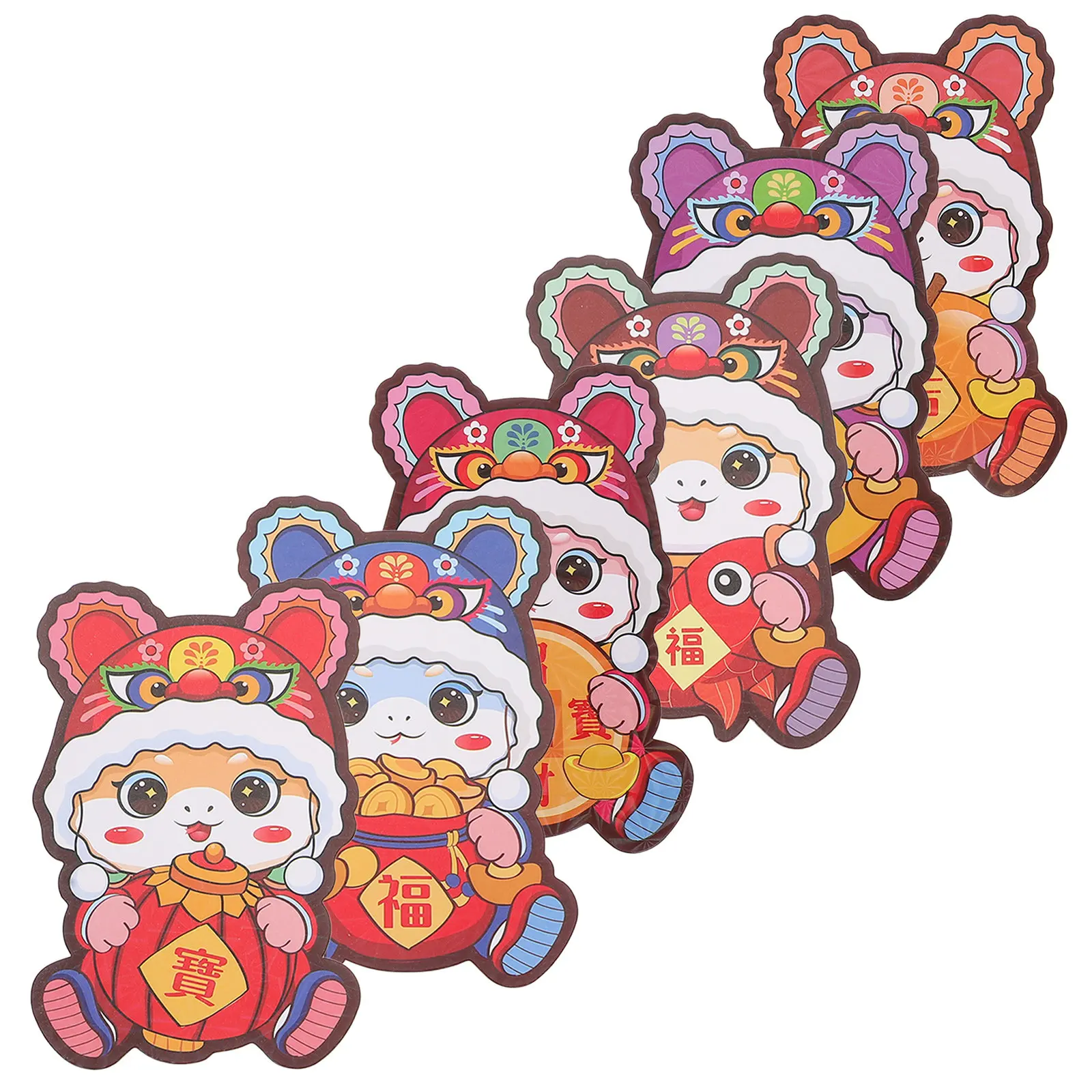 

30Pcs Year of The Snake 2025 Red Envelopes 3D Cartoon Design for Chinese New Year Cash Family Gatherings Zodiac Hong Bao