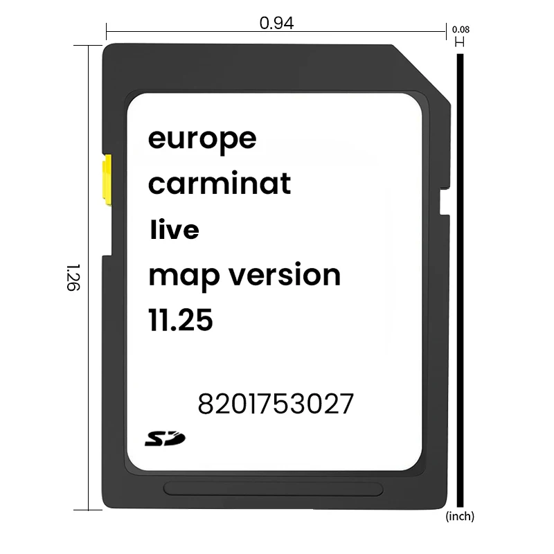 2025 NEW UPDATE MAP SAT NAV Card for RENAULT TOMTOM CARMINAT LIVE ver 11.25 2024/2025 SPEEDCAM NEW