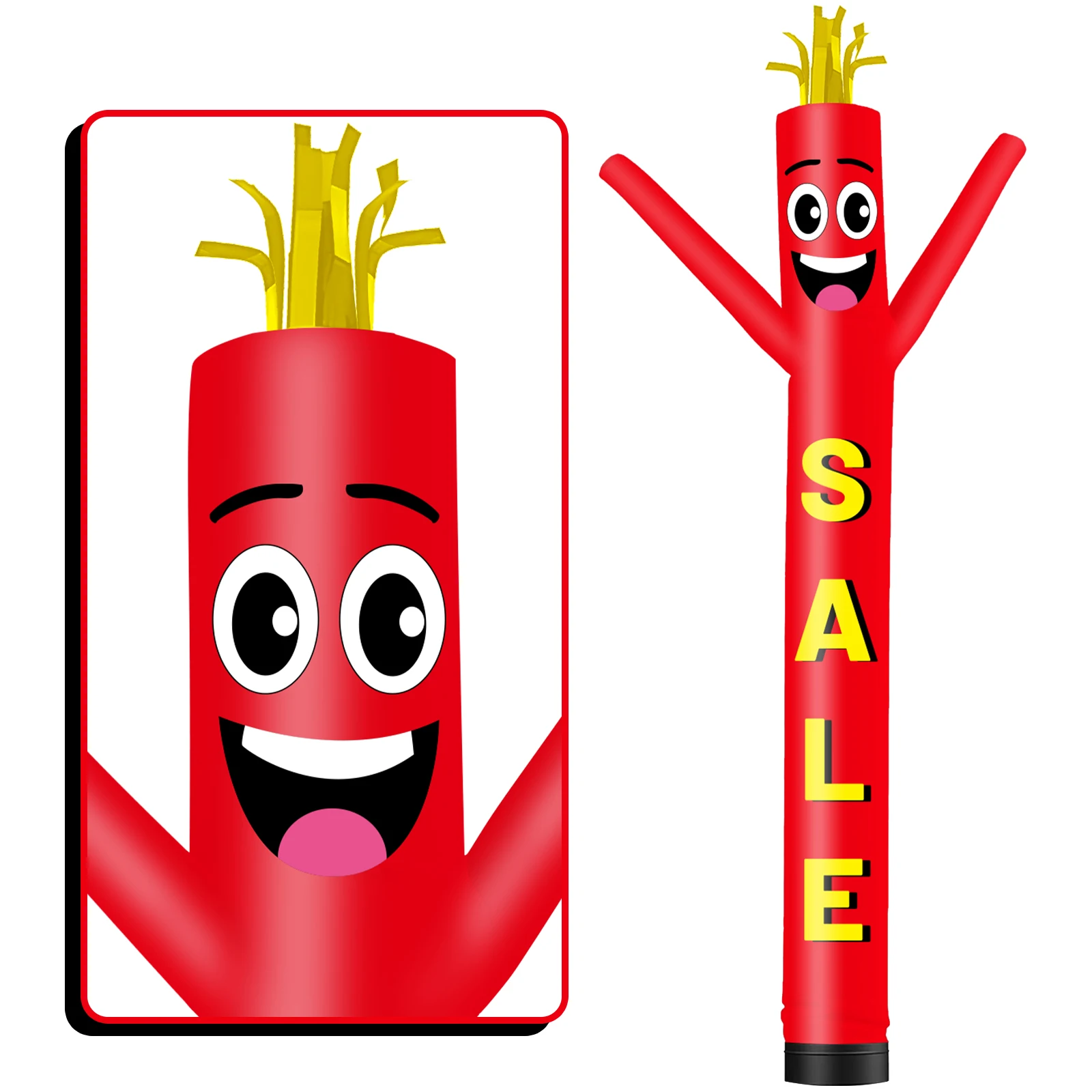 6/10/15/20FT Tall Inflatable Red Sale Dancing Guy for Outdoor Decoration Advertising(Blower Not Included)