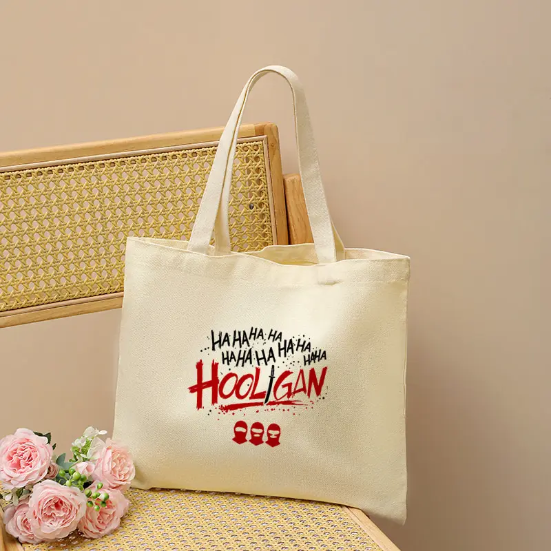 Hooligans Album Handbag Arirang 2.0 World Tour 2026 Canvas Tote Bag Reusable Grocery Shopping Bags Kpop Fan Gift Shoulder Bags