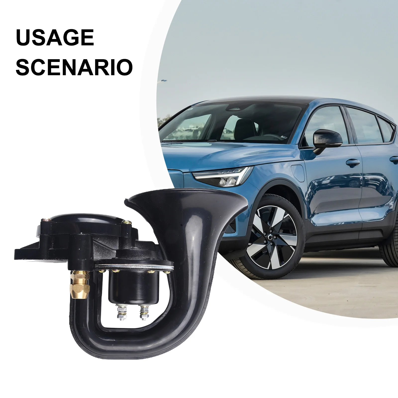Loud 300DB 12V/24V Electric Snail Air Horn For Car Motorcycle Truck Boat ABS+metal Multi-tone&Claxon Horns Car Accessories