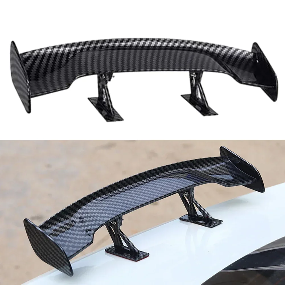 Auto Parts Car Spoiler Wing Fading Resistance Dimensions Easy Installation Carbon Fiber Pattern Lightweight ABS