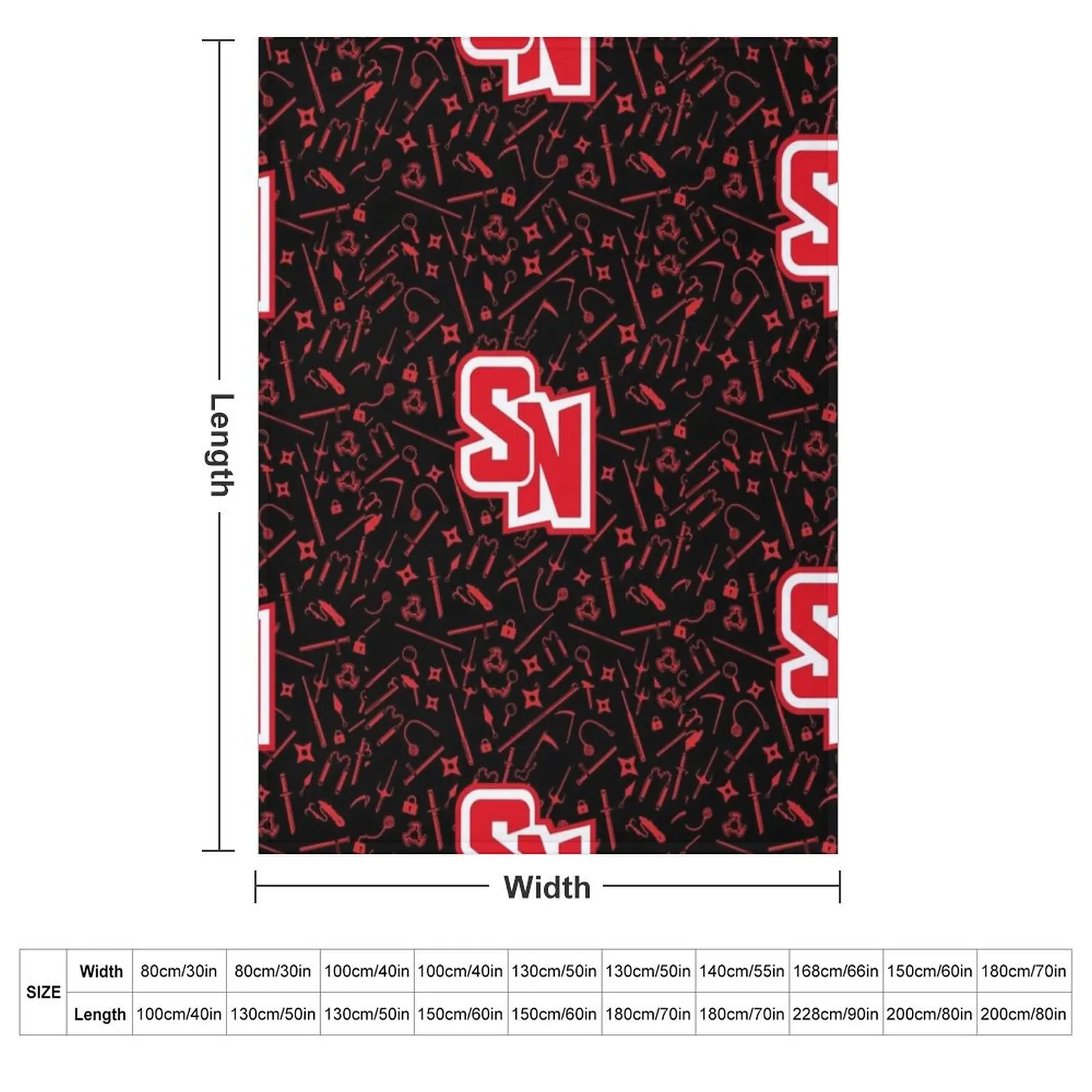 Collects all sword tools of a ninja sn- art logo Throw Blanket Bed Hair Thermal Soft Blankets