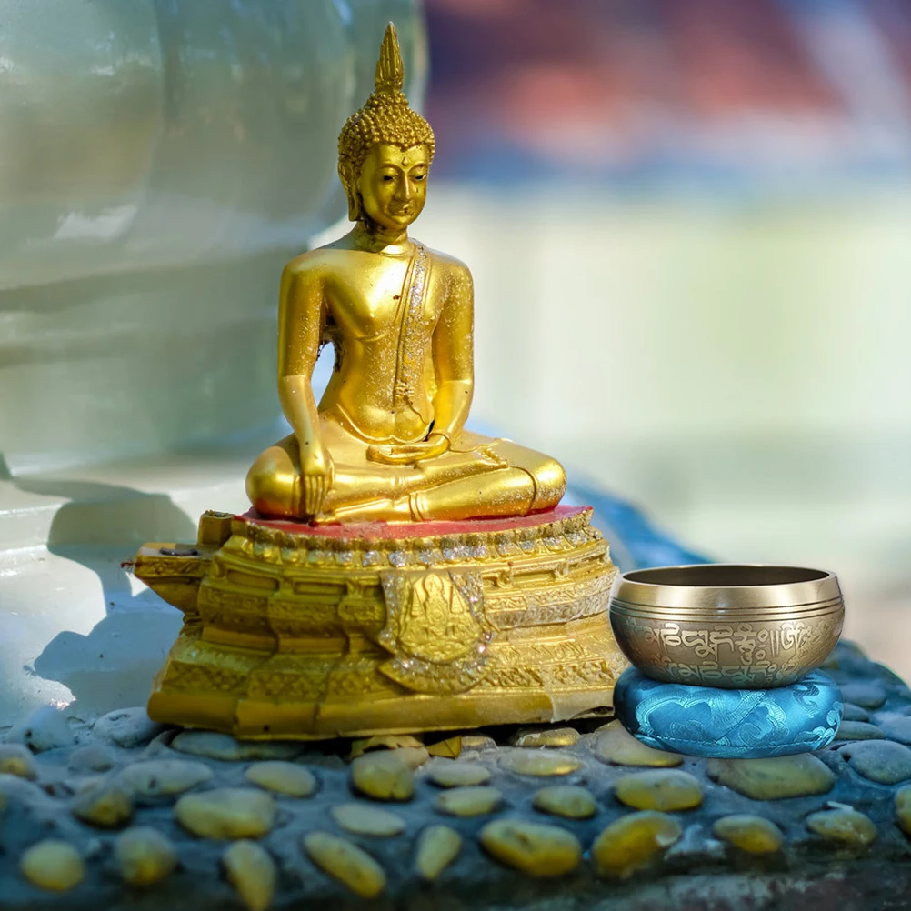 

Buddha Sound Bowl Cushion Prayer Pad Mat Handmade Singing Bowls Cotton Mats