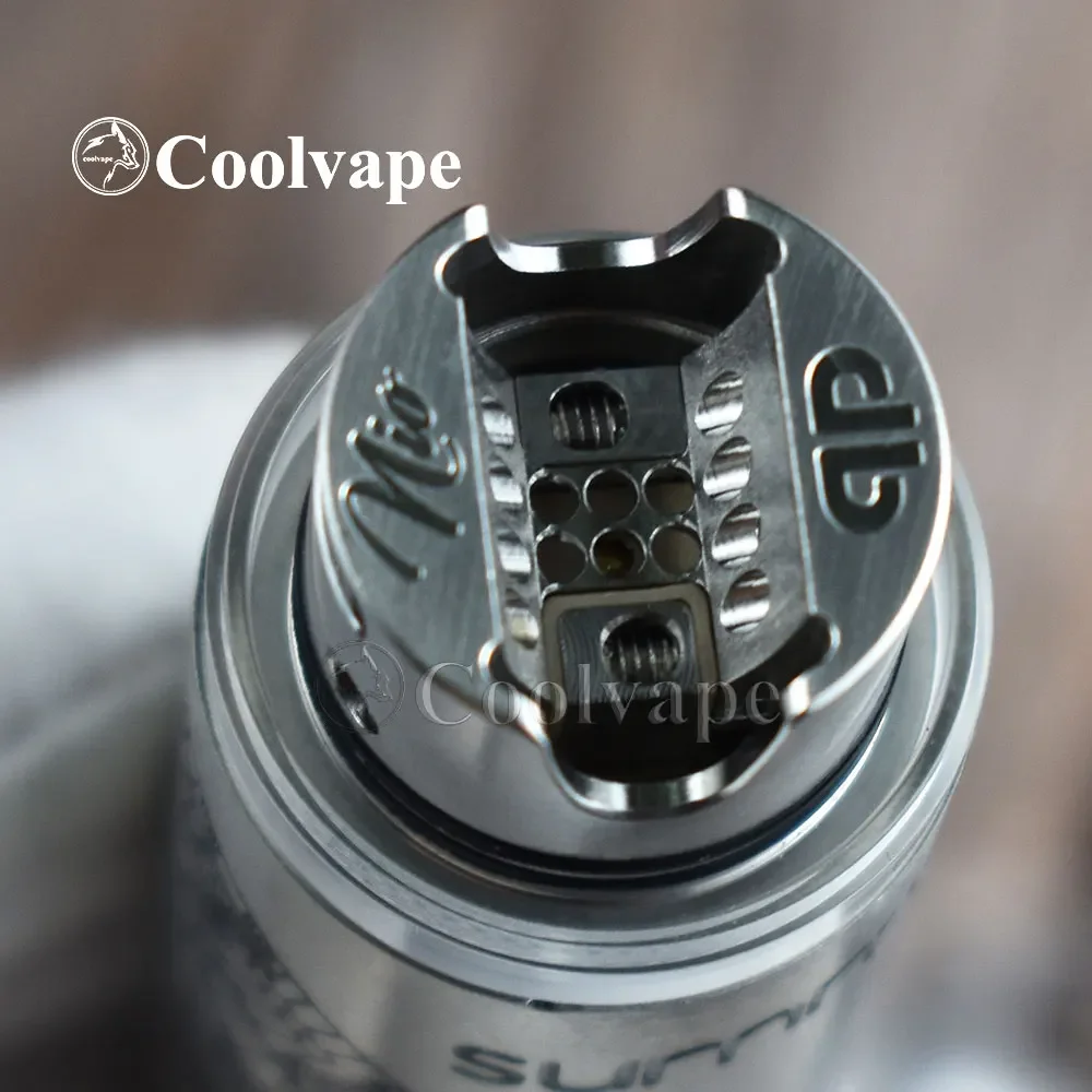 WolfCoolVape QP Design Nio RDA 22mm | Single Coil Top Airflow 316SS Vaporizer Tank