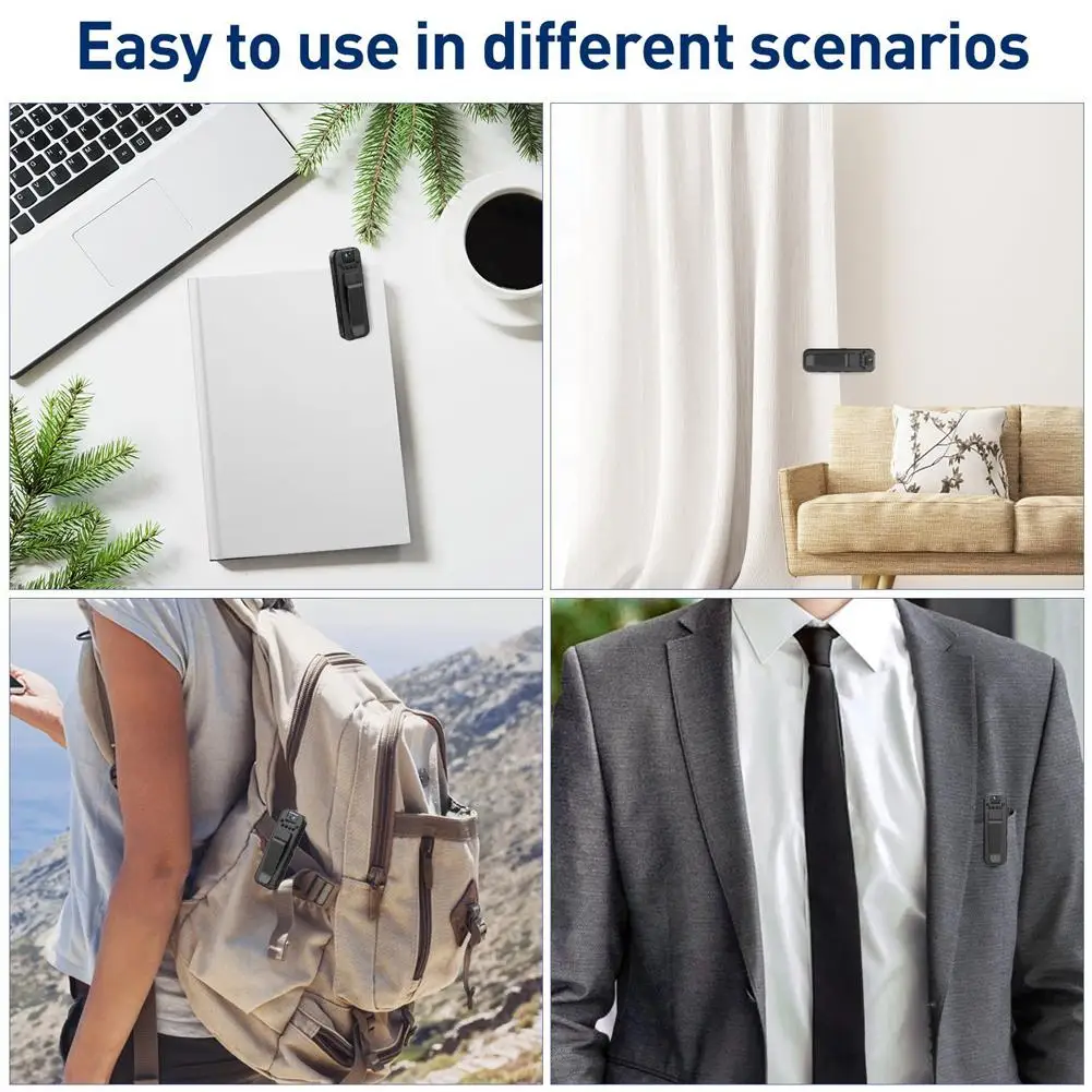 كاميرا الجسم الصغيرة الأكثر مبيعًا - 140 °   مسجل عالي الدقة بزاوية واسعة للاجتماعات والرياضة! حلقة التسجيل + الرؤية الليلية #2