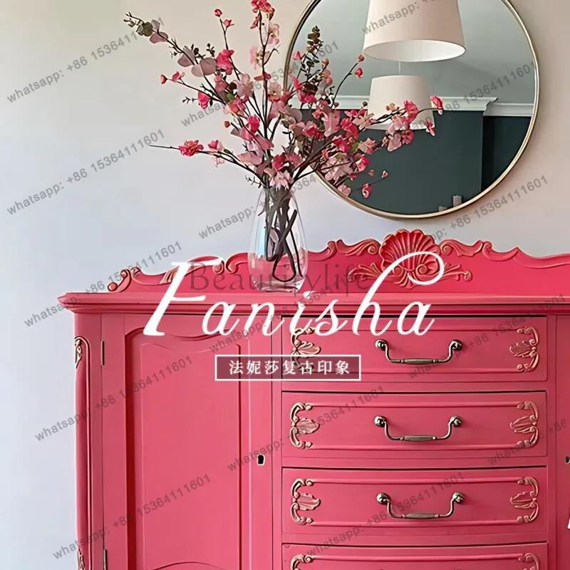 French chest light luxury high-end dresser integrated living room entrance entrance storage side cabinet