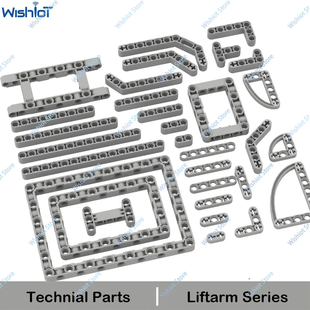 

50g MOC Tech Parts Hole Arm Pin Connector Liftarm Beam Bricks Building Block Replacement 64179 67491 32251 99773 32250 9686 EV3