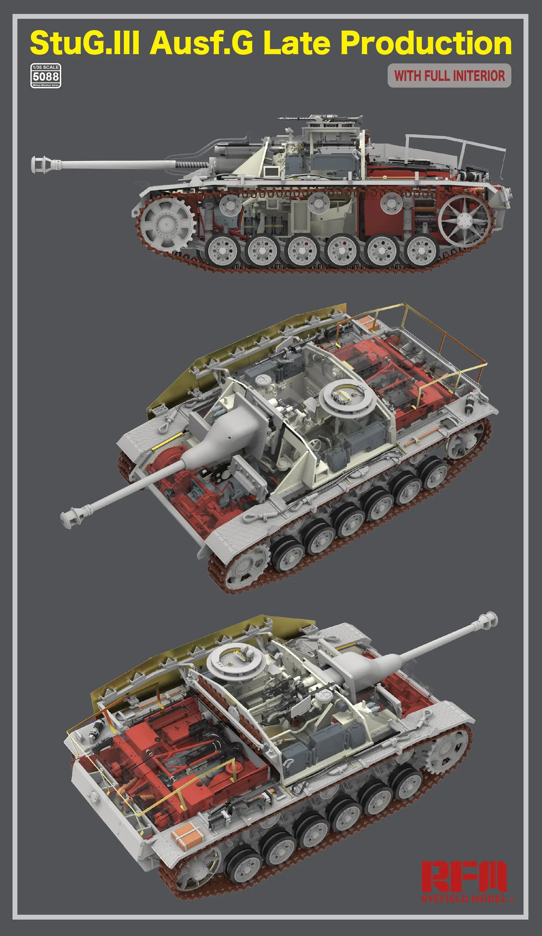 Rye Field Model RFM RM-5088 StuG.III Ausf.G Late Production with full initerior 1/35