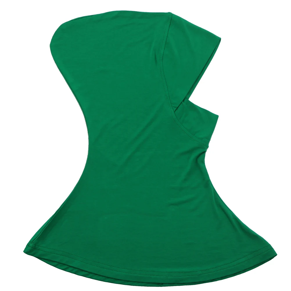

Muslim Hijab Cap Lightweight Breathable Modal Fabric Adjustable Elastic Comfortable Wear Green Scarf Wrap Beach Towel Summer