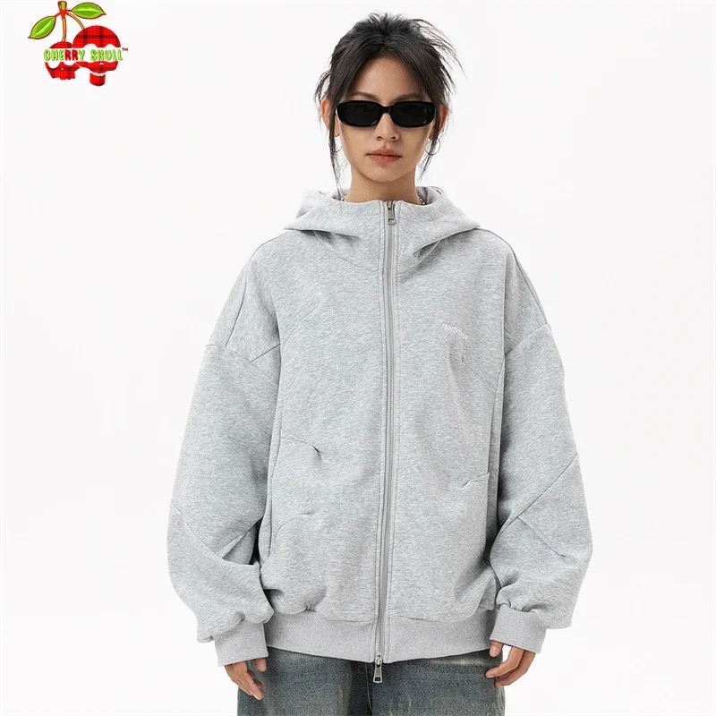 

Women's Oversized Essentials Hoodie Zip Up Hoodies Women Grey Fashion Woman Sweatshirts Y2k Clothes Women's Clothing Promotion