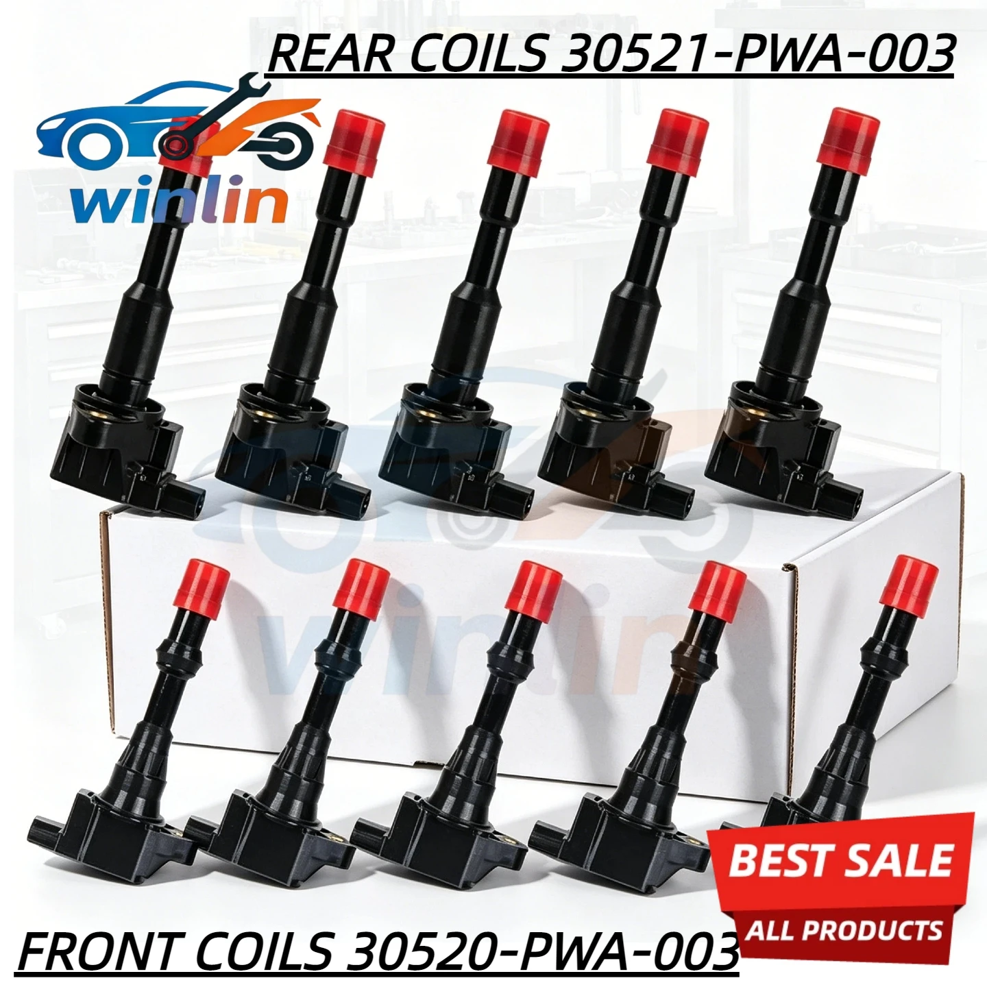 

8Pcs Ignition Coil Set 30520-PWA-003 30521-PWA-003 for Honda Civic 7 8 VIII JAZZ FIT 1.2 1.3 1.4