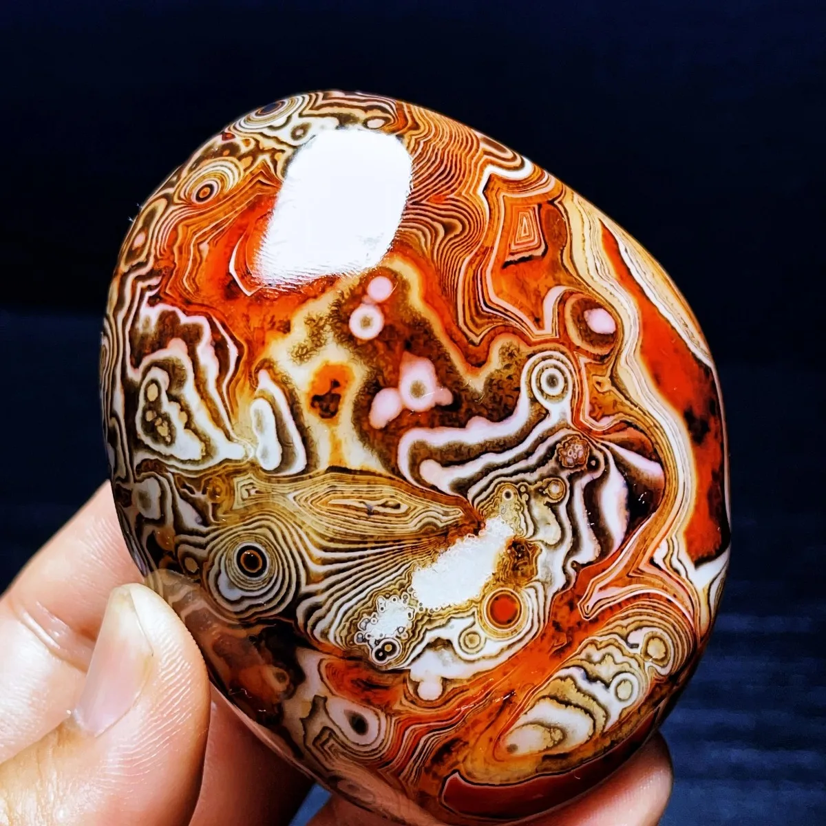 Large Natural Banded Agate Desert Treasure, Polished Tumbled, Artisan Stone, Rock Collection, Crystal Collection, Table Display