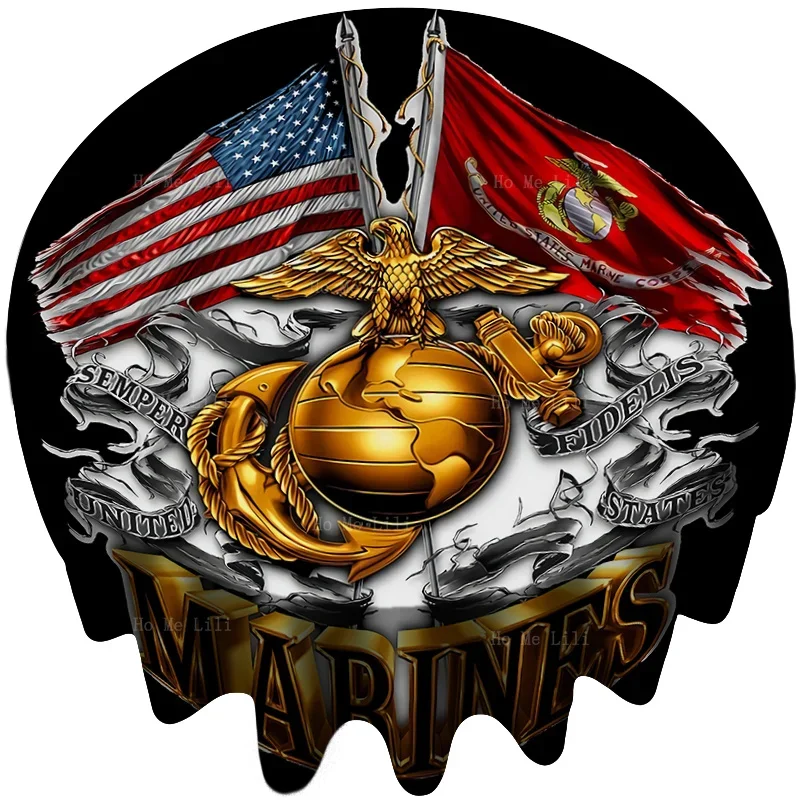 The United States Marine Corps And Cloisonne Insignia Show Your Pride With Our Double Flag Gold Globe