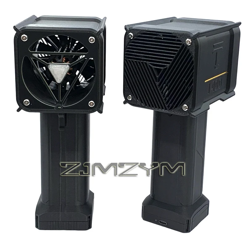 휴대용 덕트형 터보팬 64mm 브러시리스 모터 1.4kg 추력 제트 팬 400W 전력 먼지 블로워 무단속 속도 조절 청소 도구