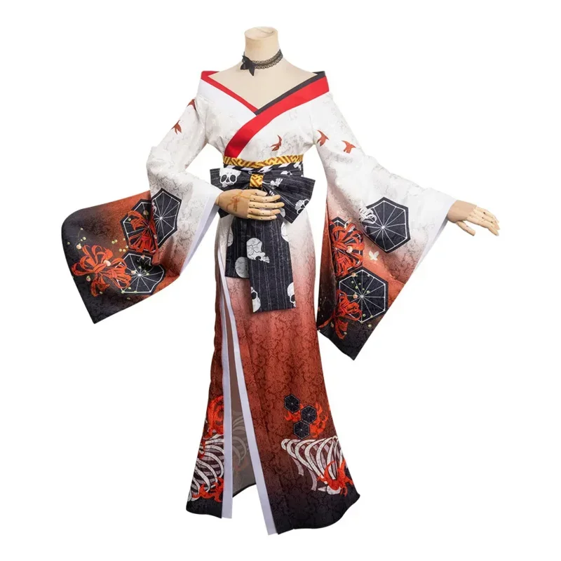 A Hyakkiyakou‘s Shutendoji Makima Cosplay Costume Kimono Wig Women girls Outfits Halloween Carnival Party Suit Clothes Role Play