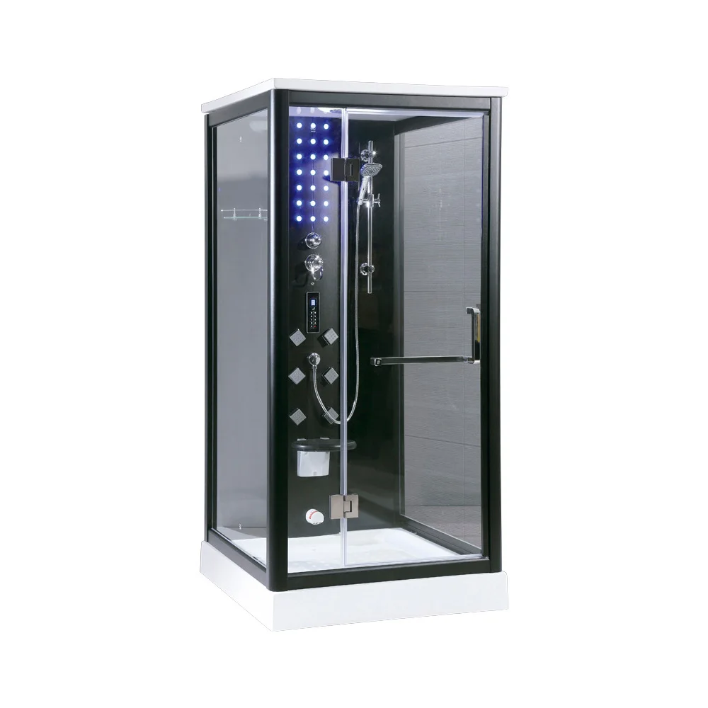 Fashionable Sector TV Steam Shower Cabin With Computer Panel