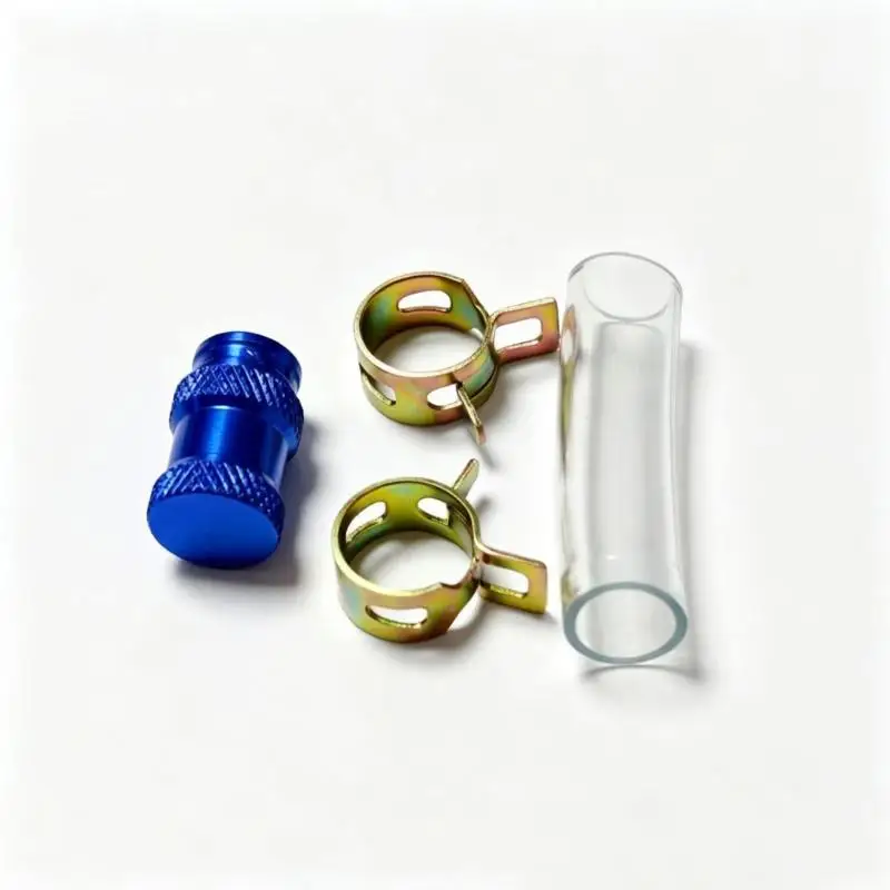 Aluminum Alloy Head Air Filter Drain Tube 1Pcs Sealed End Cap Heat Resistant Air Pipe for Auto Engine Air System