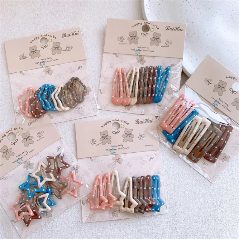 

Colorful Polka Dot Cloud Water Drop Shape Hair Clips for Girls Side Bangs Barrettes Adorable No Damage Toddler Hair Accessories