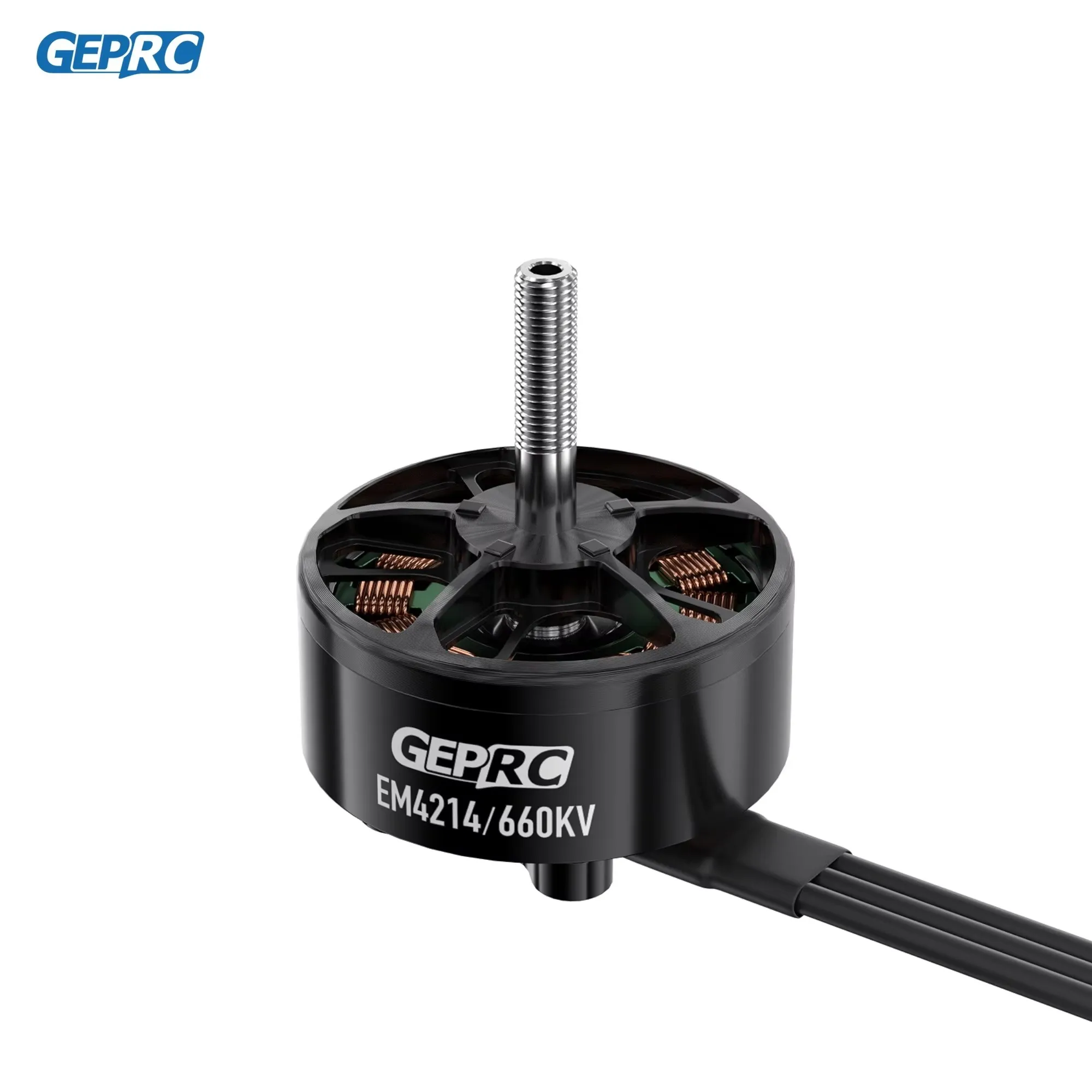 GEPRC EM4214 660KV Moteur 80A-100A Brushless 25.2V Moteur Noir with12-14 Pouces Longue Portée FPV Racing RC Drone Multicopter