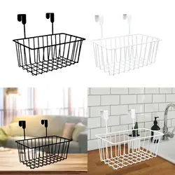 over Cabinet Door Organizer Basket Iron Shelves Kitchen Storage Organizer Wire Basket for RV Bathroom Laundry Kitchen Dormitory