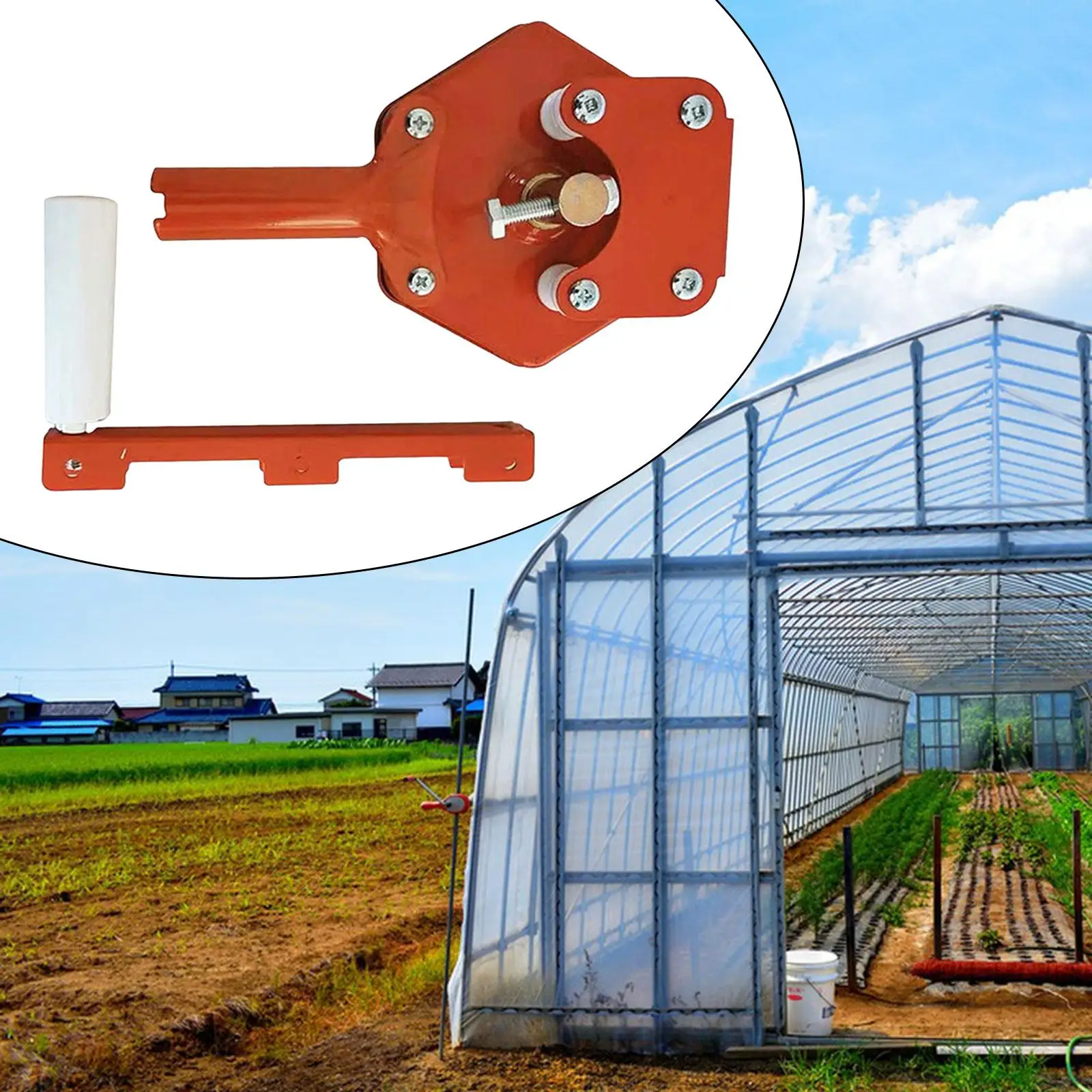 

Greenhouse Hand Crank Winch Roll up Lifting Device for Breeding Greenhouses Flower Greenhouses Agricultural Planting Vegetables