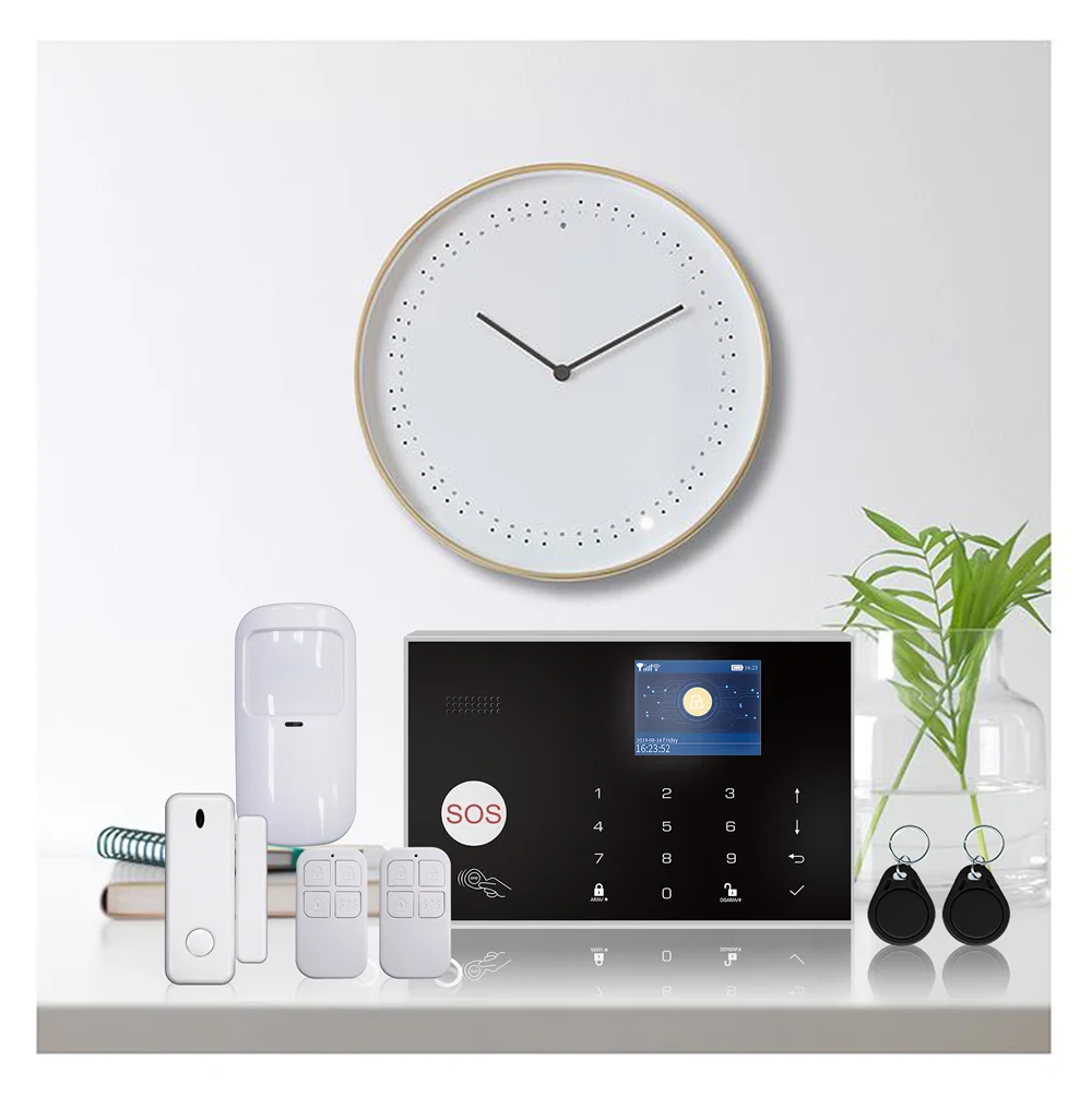 

Tuya APP WIFI +4G/GSM Remote Control With Keyboard Alarm System Home Security Alarm Sensor PIR Detector Door Contact SOS Button