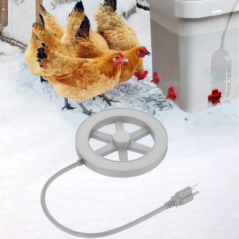 250W Thermostatic Chicken Waterer Heater Aluminum Healthy Anti-scald Coating Winter Chicken Water De-icer Submersible Heater