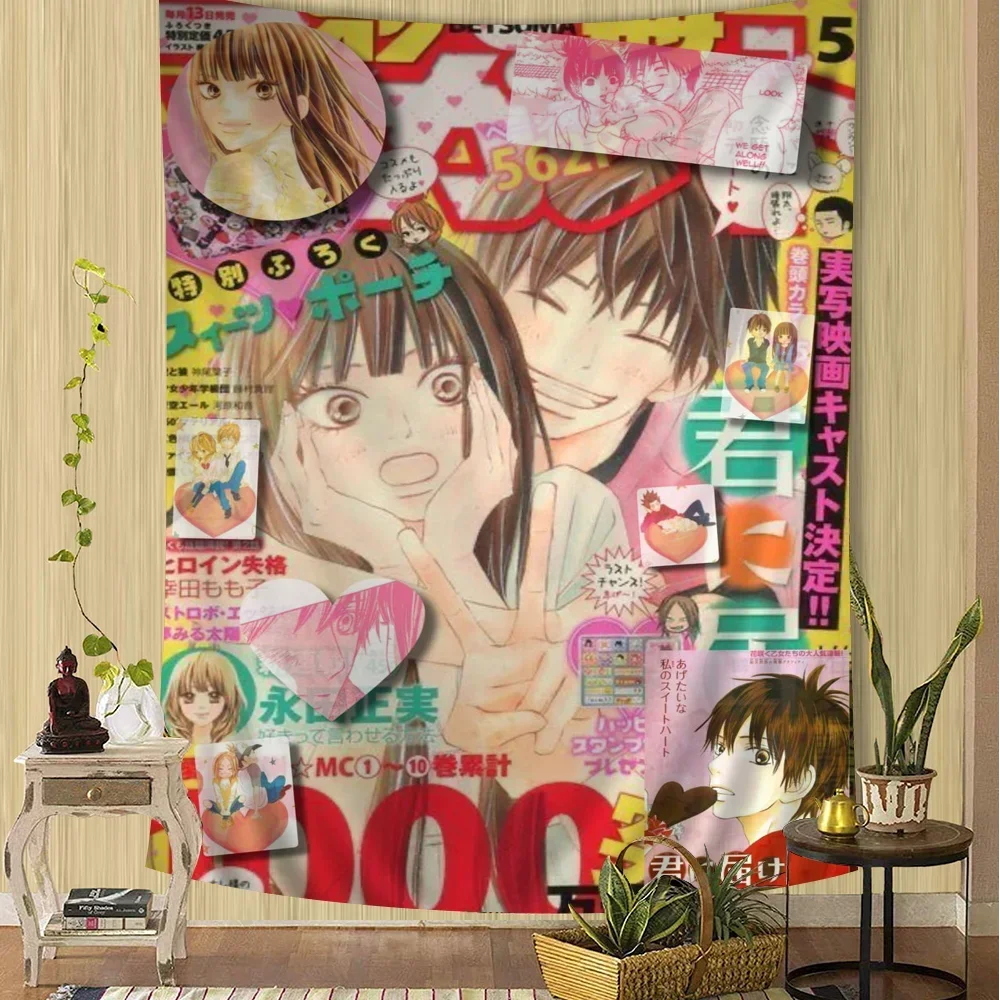 Kimi Ni Todoke Chart Tapestry Art Science Fiction Room Home Decor Cheap Hippie Wall Hanging