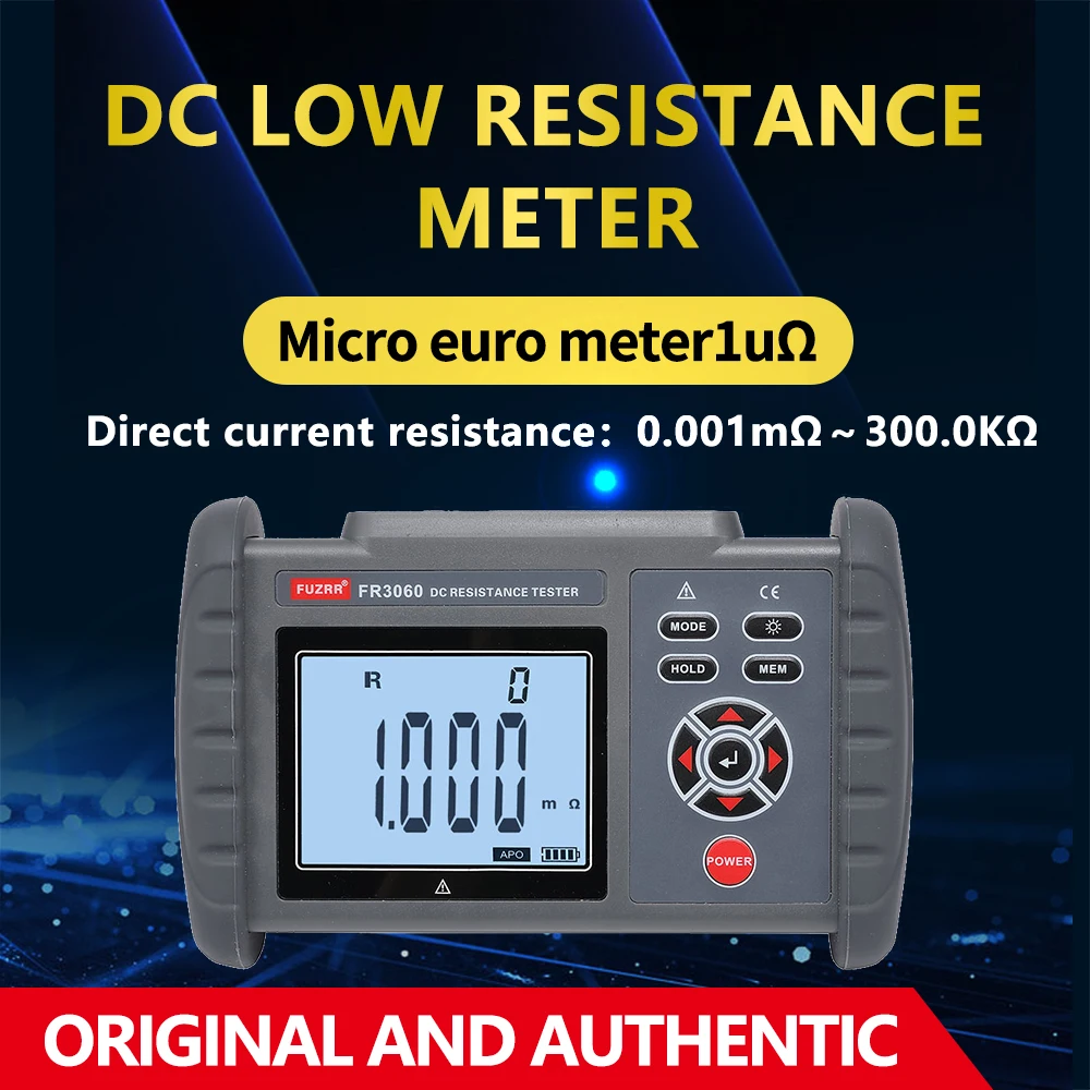 FR3060 300.0K OHM Four-wire DC Low Resistance Tester With Large-capacity Rechargeable Battery