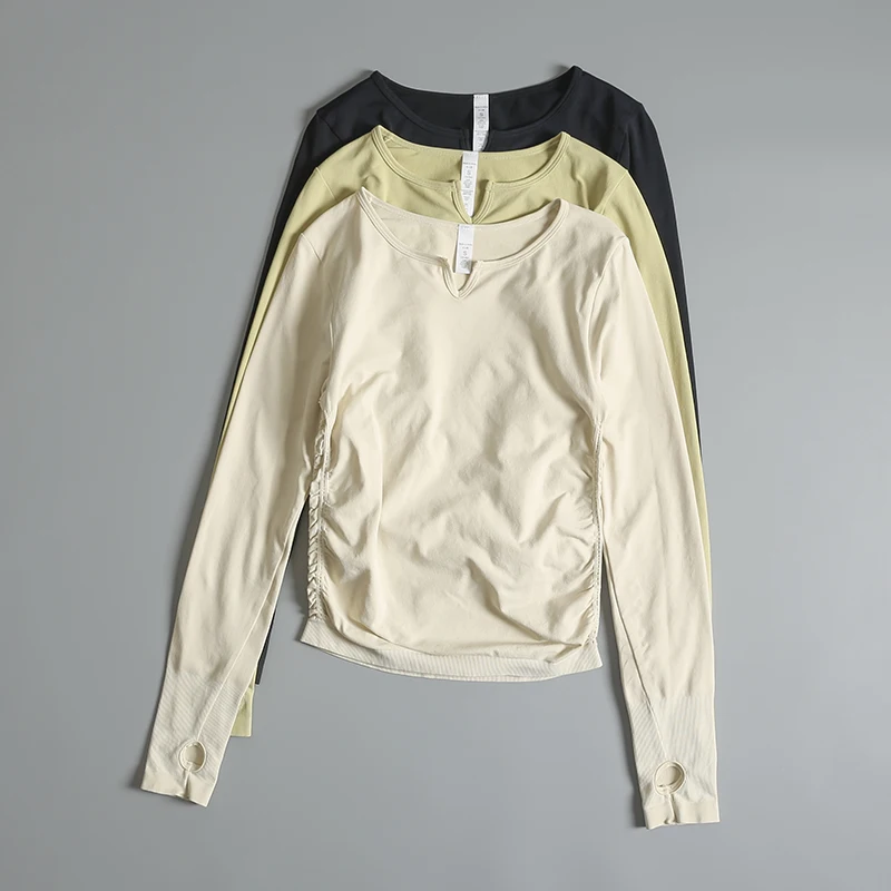 

Yoga suits for women in autumn and winter sports tops for running long sleeves fashionable and professional Pilates training