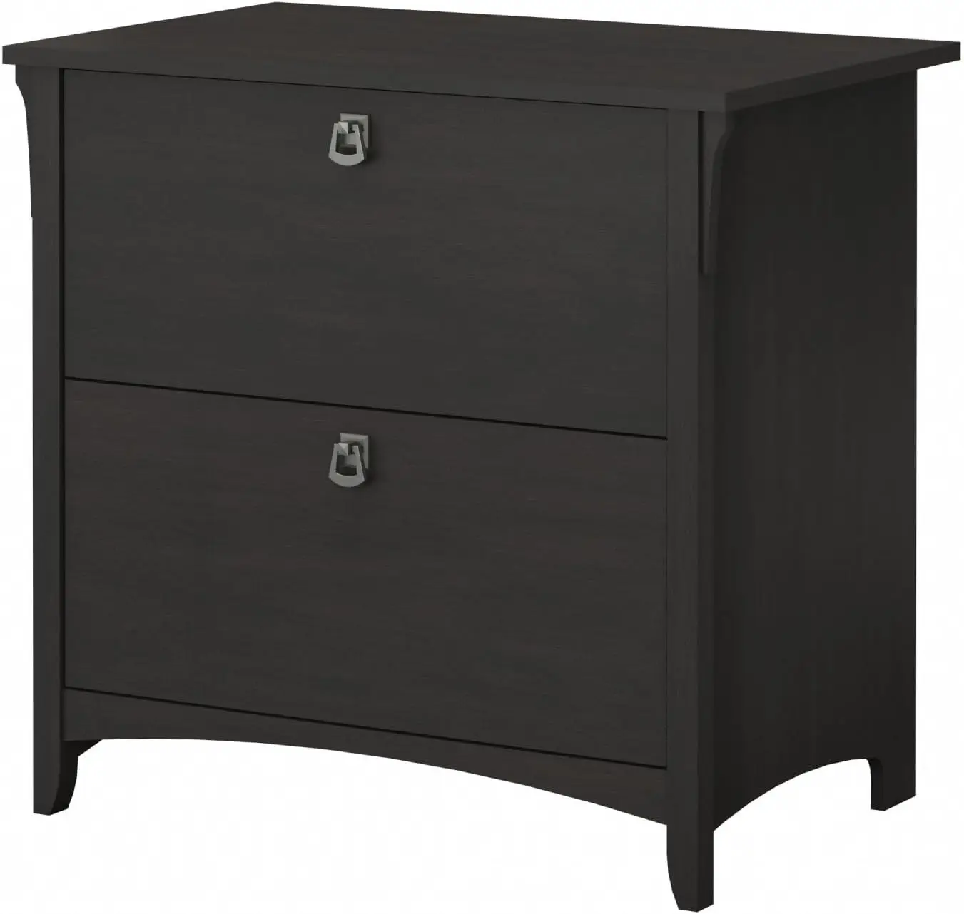 Bush Furniture Salinas 2 Drawer Lateral File Cabinet in Vintage Black