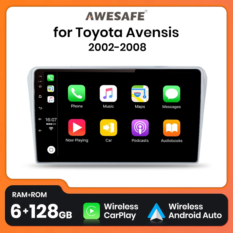 AWESAFE For TOYOTA Avensis 2002-2008 Car Radio Multimedia Navigation 2din Android Autoradio CarPlay Stereo