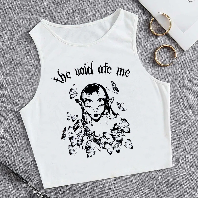 Crop Top Vest T Shirt Melanie Martinez Tee Women Cropped T-shirt Funny Tank Top Hip Hop Tshirt Female Comic Clothing