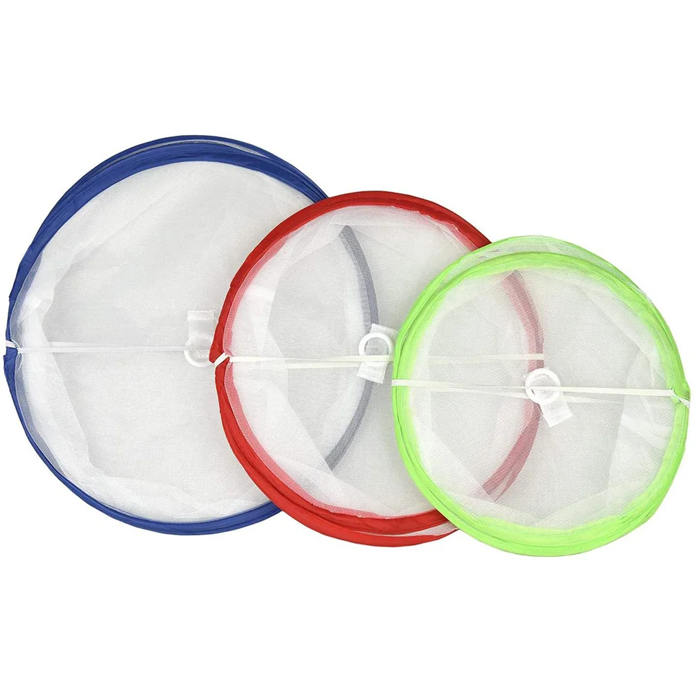 

3pcs Foldable Food Collapsible Kitchen Food Protector For Home Use Breathable Dish Cover Fruit Vegetable Cover Kitchen Supplies