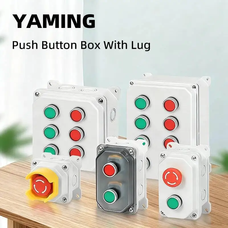 

Push Button Switch Control Box Screw Mounted Flame Retardant 1/2 Hole Start Stop Industrial Thickened Case Outdoor