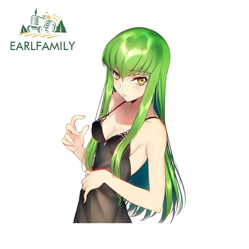 

EARLFAMILY 13 см x 8,5 см зеленая Haired C автомобильные наклейки индивидуальные черная стропа Сексуальная фототкань с защитой от царапин