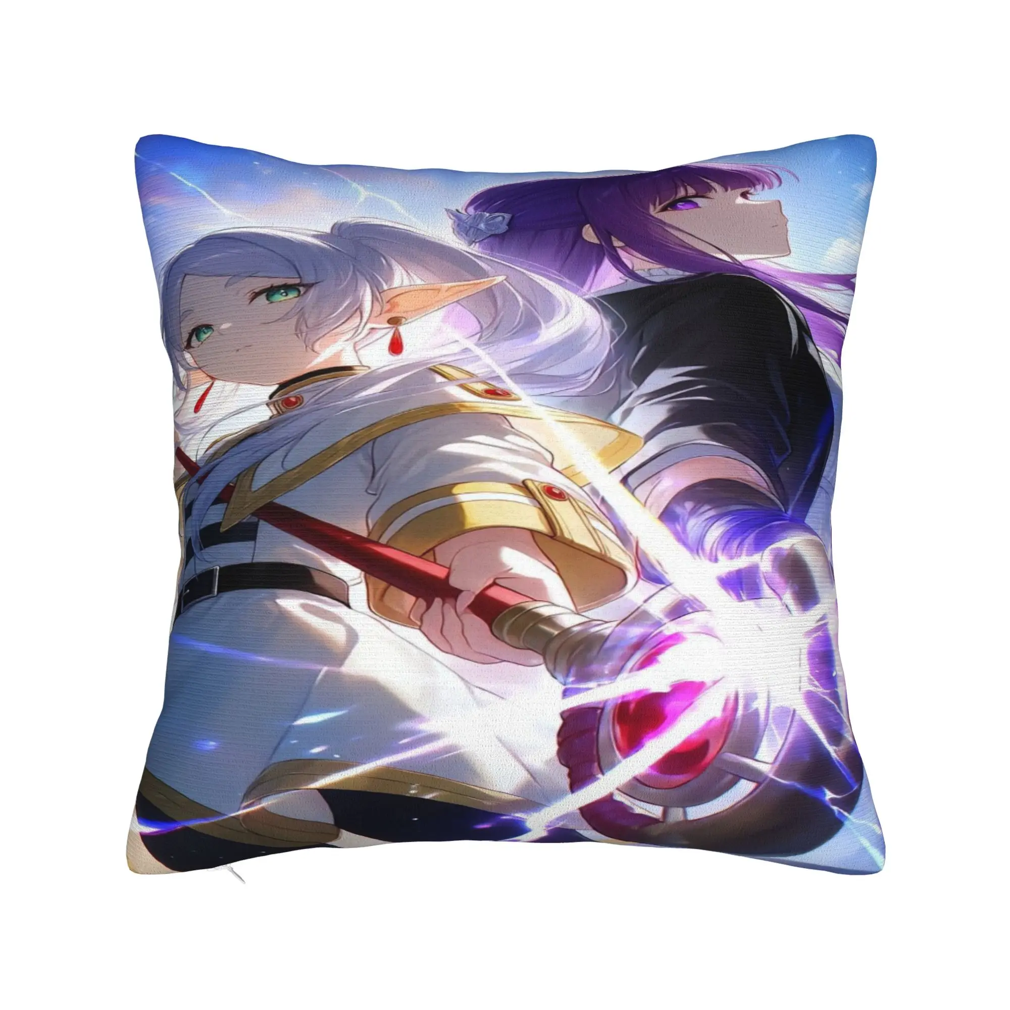 Frieren Beyond Journeys Pillow Case  Fashion Pillow Cover Comfy Pillowcases For Sofa Bedroom Home Decor