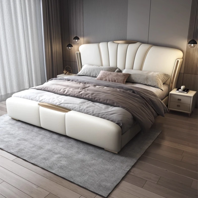 king size frames Double bed 220x200 cm bases queen lit luxe Single bed headboard modern camas moderrnas inteligentes furniture