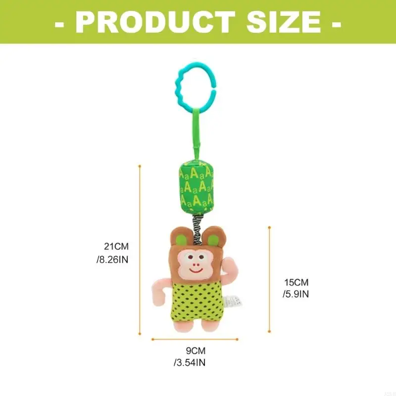أفخم الحيوان سرير المحمول معلقة قلادة للطفل عربة مقعد السيارة السمعية البصرية الحسية لعبة تعليمية للرضع A2UB #3