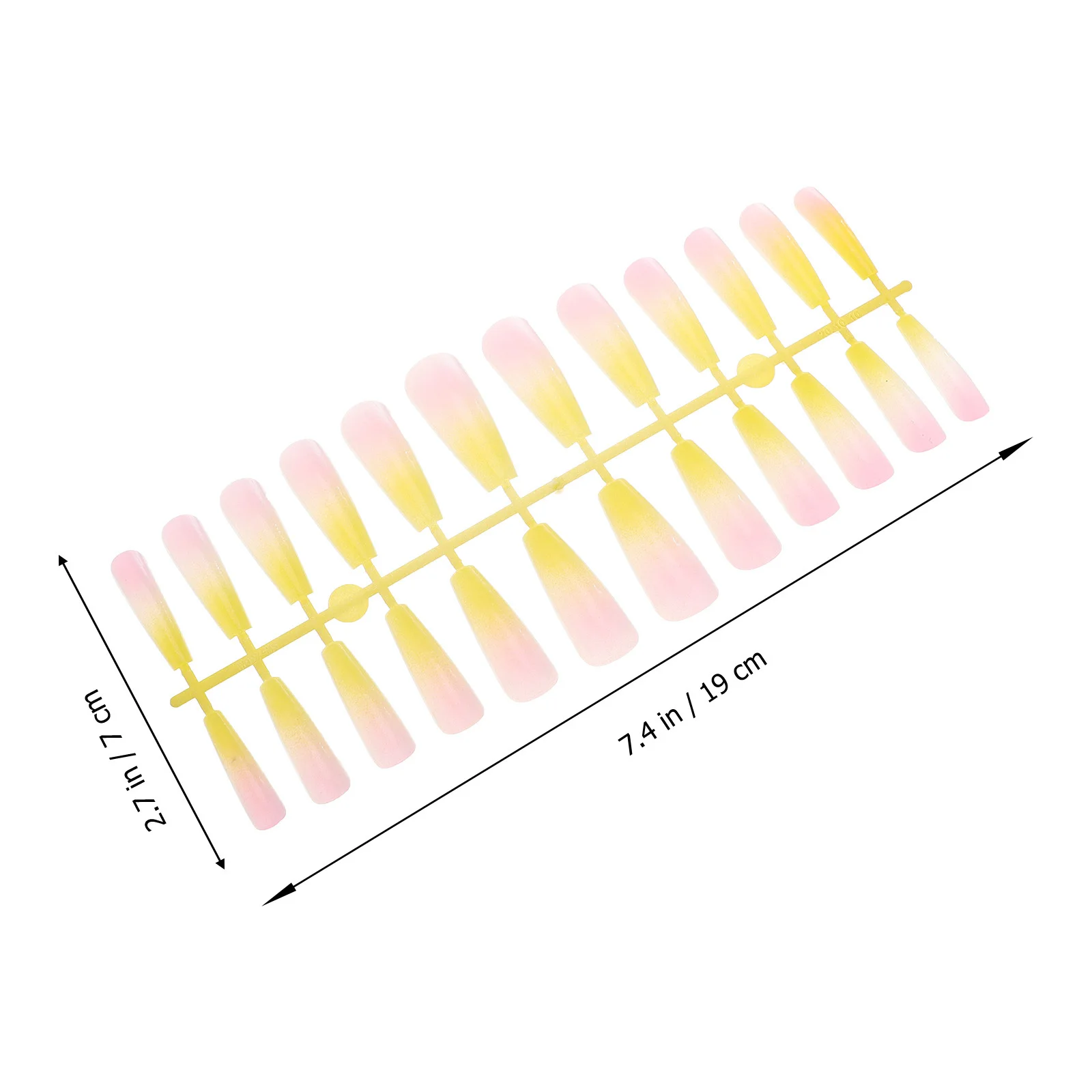144 قطعة قوس قزح التدرج الأظافر كاذبة سوبر طويلة اضغط على نصائح الأظافر الاصطناعي لتقوم بها بنفسك مجموعة تشذيب الأظافر للحفلات الفاخرة مسمار الفن تصميم