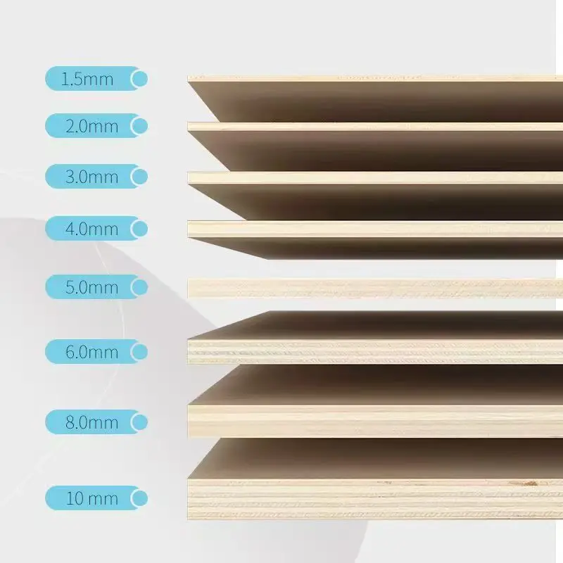 Thickness 1.5/2/3/4/5/6/8/10mm Basswood Board Handmade DIY Building Model Design Material Sheet Drawing Board Plywood Customize